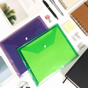 Porte-documents A4 en plastique PP coloré avec bouton-pression pour l'école et le bureau, idéal pour organiser les papiers d'imprimante et les documents - Product Image 4