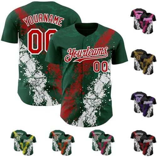 Dark Green Red White