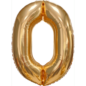 Décoration de fête d'anniversaire en feuille métallique dorée, chiffre 0, 1M, pour fêtes - Product Image 1