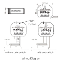Module d'interrupteur intelligent ZigBee pour rideaux électriques motorisés, moteur de volet roulant, application Smart Life/Tuya, télécommande RF433