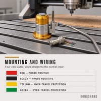 Calibrateur d'outils automatique CNC, répétabilité 0,01 mm, étanche IP67, bloc de réglage d'outil axe Z, pour machine de gravure et scie à panneaux, course 5 mm