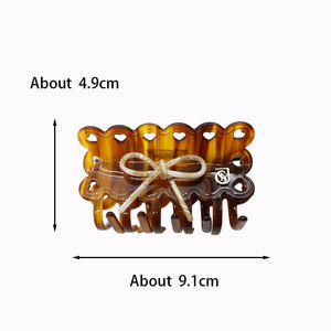 9.1cm 유럽 및 미국 스타일 아세테이트 헤어 클립 정교하고 우아하며 귀여운 헤어 클립 달콤한 헤어 액세서리 - Product Image 6