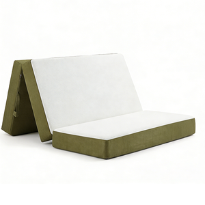 Canapé-lit rétractable en tissu, <span class=keywords><strong>matelas</strong></span> en mousse flanelle, personnalisable pour les petits espaces - pour appartements, salon, housse amovible - Product Image 4