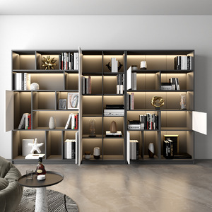 Estantería Huide 003 Modular Independiente con Puertas de Armario, Estilo de Lujo Ligero, Mueble de Almacenamiento para Sala de Estar - Product Image 1