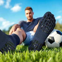 Échantillon gratuit de chaussettes de football antidérapantes à quantité minimale de commande basse pour hommes avec logo personnalisé fabricant de chaussettes de sport de football chaussettes de football à tube moyen