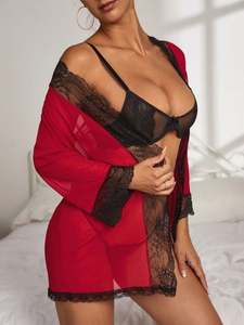 Sfy1928 Lencería Sexy para Mujer, Vestido Transparente para Dormir, Camisón de Encaje, Ropa Interior de Malla Transparente para Mujer - Product Image 3