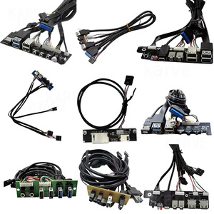Câble de panneau frontal I/O en cuivre pur pour boîtier d'ordinateur avec USB 3.0 Type-C, USB 2.0 et audio HD, adaptateur de montage en baie 5,25 pouces pour boîtiers ATX - Product Image 3
