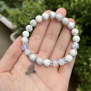 Bracelet en pierre naturelle avec perles de verre colorées pour stimuler la concentration, support audit usine marque blanche - Product Image 2