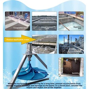 Mezclador Hiperboloide de Alta Eficiencia de 10000W con Impulsor Grande, Agitador para Tratamiento de Aguas Residuales Industriales, Equipo Sumergible Potente - Product Image 2