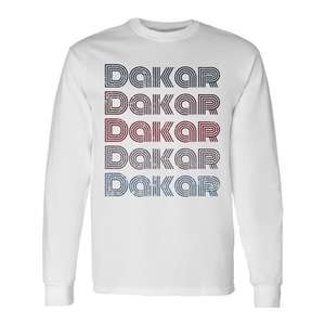 Camiseta Retro Vintage de Senegal de los 70, Manga Larga, Tema Urbano de Dakar, Ropa Vintage Promocional - Product Image 1