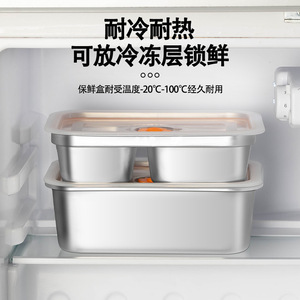 Stainless Steel Compartmentalized Food Storage <b>Container</b> With PP Lid Leak Proof Airtight Lunch Box For Meal Prep - Product Image 4