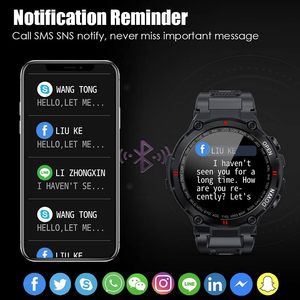 Đồng hồ thông minh cho nam giới ngoài trời không thấm nước chiến thuật smartwatch bluetooth cuộc gọi loa đồng hồ Tương thích với <span class=keywords><strong>iPhone</strong></span> Samsung - Product Image 6
