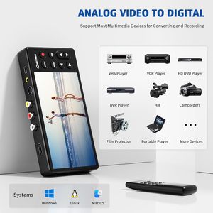 Kit <span class=keywords><strong>Convertitore</strong></span> <span class=keywords><strong>da</strong></span> VHS a Digitale, <span class=keywords><strong>Convertitore</strong></span> <span class=keywords><strong>da</strong></span> VCR a Digitale, Registratore <span class=keywords><strong>Video</strong></span> HD <span class=keywords><strong>da</strong></span> 5 Pollici per Videoregistratori Analogici, DVR, DVD, Hi8, Mini DV e Nastri - Product Image 2