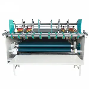 Double head Semi-auto sheets corrugated paperboard folder gluer machine