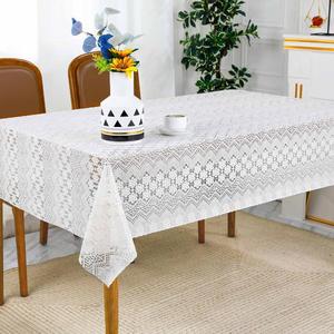 Nappe de table <span class=keywords><strong>rectangulaire</strong></span> blanche de luxe en PVC imperméable pour hôtel, fête, mariage (vente en gros) - Product Image 4