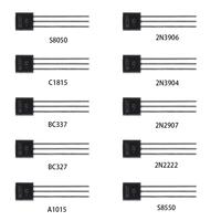 Assortiment de 1900 pièces de kit de composants électroniques Mega, condensateurs, résistances, LED, transistors, diodes, 1n270 Germanium, prises DC