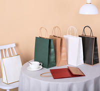 Sacs de courses en papier kraft recyclables personnalisés avec votre logo, imprimés en usine, avec poignées torsadées pour oreillers, parapluies et literie