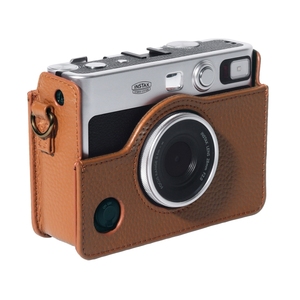 Sac de protection en cuir véritable pour appareil photo FUJIFILM <span class=keywords><strong>instax</strong></span> mini Evo avec sangle, vente en gros - Product Image 5
