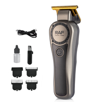 Nouvelle tondeuse à cheveux électrique professionnelle RAF 3W 3 peignes courts 60 minutes d'utilisation tondeuse à charge USB