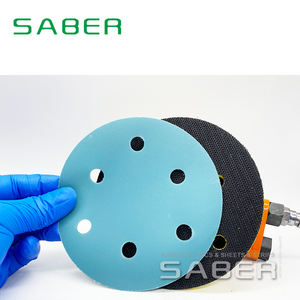 5 Inch Aluminum Oxide Round Waterproof Sand Paper Sanding Discs <strong>Hook</strong> <strong>and</strong> <strong>Loop</strong> Sandpaper for Car - Product Image 3