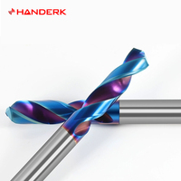 Foret hélicoïdal en carbure HANDERK HRC55/65 extra long, revêtement NANO, haute précision pour machine-outil CNC