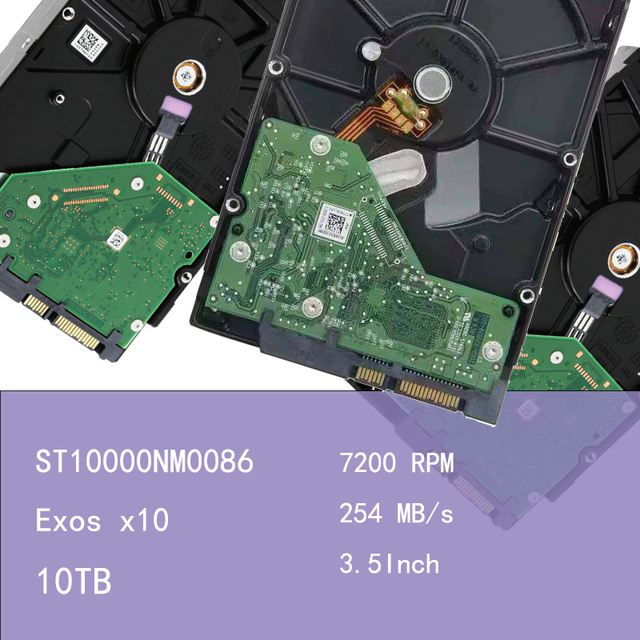 ST10000NM0086 Exos Used HDD 10TB 3.5 Inch 7200RPM 256MB Cache SATA3 Enterprise Internal Hard Disk Drive Server