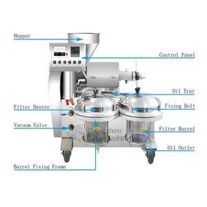 Palm Kernel/peanut/soybean/sunflower/coconut Cooking Oil Presser Machine Automatic Cold Press Oil Mill 50 Motor Multifunctional