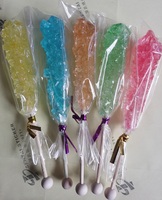 Sucettes en cristal de sucre pour thé et café, saveurs menthe/fraise/pomme/raisin/orange/citron