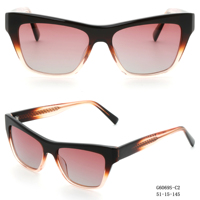Lunettes de soleil classiques œil de chat noires pour femmes, monture brillante avec verres fumés, lunettes de soleil tendance G6069S