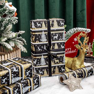 Yarcony Kraft Christmas <b>Wrapping</b> <b>Paper</b> Black Roll 46.8 Sq Ft Recyclable Gift Craft Packaging - Product Image 2