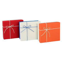 Boîte rectangulaire en carton ondulé avec poignée, taille et couleur personnalisables, imprimée avec un motif, pour cadeaux d'anniversaire, foulards, souvenirs, rangement vide