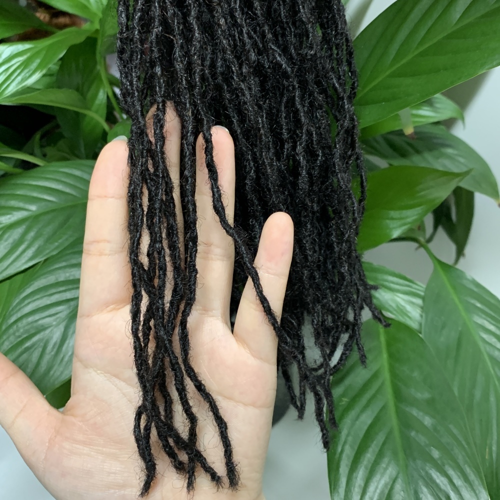 KAMA Micro Locs Extensions Full Handmade Crochet Human Interlocks Extensions Sister Loc Extension Human Hair for Black Women Detail Section 2