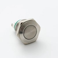 ELEWIND Interrupteur à bouton-poussoir momentané en métal 16 mm 1NO avec bornes à vis IP65 CE & ROHS pour (PM161F-10/A)