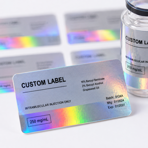 Etiquetas Adhesivas Personalizadas con Logotipo Premium de 3 ml, 5 ml, 10 ml, Etiquetas <span class=keywords><strong>Láser</strong></span> Holográficas para Botellas, Cajas de Embalaje para Frascos con Bandeja de Plástico - Product Image 5