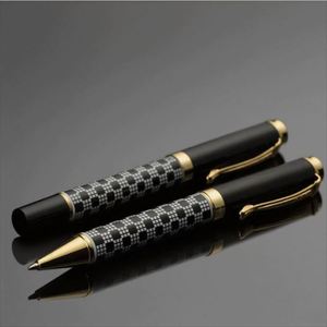Hot Selling High Quality Black Metal Ballpoint <b>Pen</b> Plaid Pattern 1.0mm Writing Perfect Business Signature Logo Suitable Gift - Product Image 2