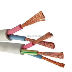 Çekirdek kablo elektrikli tel kablo Cca 1.5mm tel katı elektrik Cable2 çekirdek BVVB yurtiçi kablo 1mm 2 çekirdekli bakır tel Bvvb