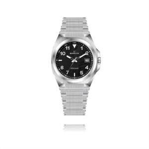 Montre automatique personnelle RHYNOFIT, cadran de montre en fibre de carbone avec peinture blanche, aiguilles, lunette polie à fenêtre unique - Product Image 2