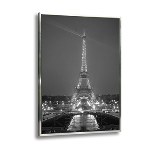 Stampa d'Arte su Tela della Torre Eiffel Illuminata, Sogno Notturno Parigino Moderno, Stampa Digitale in Rilievo 40x60cm Originale - Product Image 3