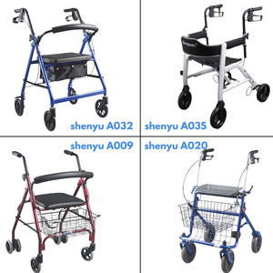 รถเข็นอลูมิเนียมพับได้น้ำหนักเบาล้อใหญ่อุปกรณ์ช่วยในการเดินทางการแพทย์สำหรับผู้สูงอายุการบำบัดเพื่อสุขภาพ - Product Image 6