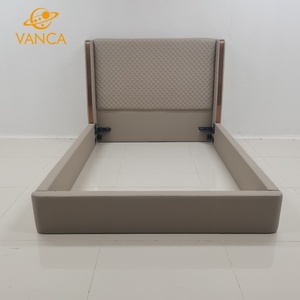Modern Luxury Wooden Bedroom Furniture Soft Up-holstered <strong>Beds</strong> Full king Size Double <strong>Bed</strong> Leather High <strong>End</strong> - Product Image 1