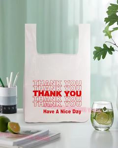 Bolsas de Compras Personalizadas de HDPE, Bolsas de Plástico Tipo Camiseta con Impresión de Logotipo - Product Image 4