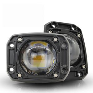 ไฟมอเตอร์ LED สไตล์ซุปเปอร์ไบรท์ สองสี ขนาด 3 นิ้ว ทรงสี่เหลี่ยม ไฟเดี่ยว/ไฟคู่ ไฟขับขี่ขนาดเล็ก ระบบไฟส่องสว่างสำหรับรถยนต์ - Product Image 2