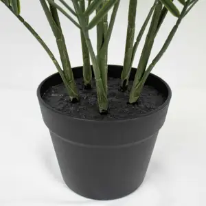 Plants en plastique sans odeur 93cm, décor de jardin artificiel réaliste, pot en céramique simulé Trachycarpus fortune palmier