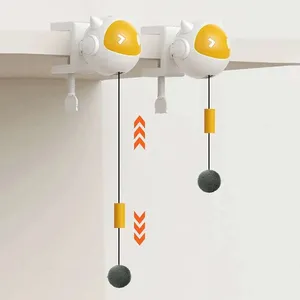 Interactive Electric <b>Cat</b> Toy with Replaceable Hair Ball Yellow Ball Auto-Off Timer and Clip-On Design for Desktop or <b>Cat</b> <b>Tree</b> - Product Image 3