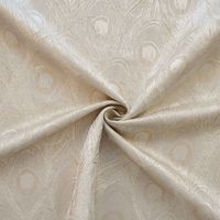 Nouveau tissu jacquard en fil doré à motif plumes de paon de style chinois, tissu teint en fil pour vestes, robes, vêtements et décoration de rideaux