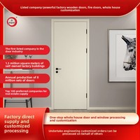 미니멀 디자인 인테리어 원목 복합 도어 페인트 프리 완제품 도어 세트 (침실, 호텔용, 측면 개방형, 도매)