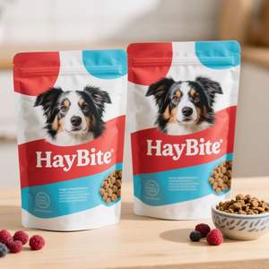 Sacs en Mylar à impression numérique, faible MOQ, haute tolérance, pour aliments pour animaux, friandises pour chiens, sacs en plastique imperméables, pochettes verticales pour aliments - Product Image 5