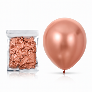 ลูกโป่งเมทัลลิกสีโรสโกลด์ ขนาด 28 ซม. สำหรับตกแต่งงานปาร์ตี้ งานวันเกิด งานแต่งงาน งานรับปริญญา งานปีใหม่ ใช้กับก๊าซฮีเลียมได้ - Product Image 1