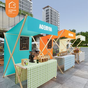 Foldable Food <strong>Cart</strong> For Business Lightweight Farmers <strong>Market</strong> Stalls With Awning Vendor's Stall Kiosk <strong>Market</strong> Farm Exhibition - Product Image 1