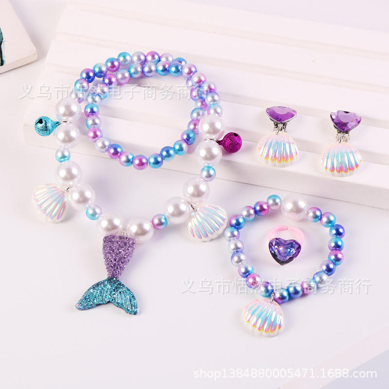 2# purple fishtail 5-piece set [transparent bag]]